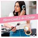 30 Pcs Foldable Travel Hair Brushes with Mirror, Round Compact Travel Hair Brush, Compact Travels Size Massage Comb for Men and Women, 6 Colors
