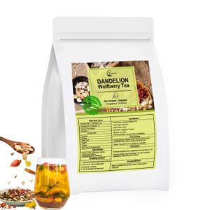 Tsoneoo Dandelion Wolfberry Tea Bags Natural Kidney & Liver Health Tea with Dandelion, Chrysanthemum, Wolfberry, Cassia Seed, Licorice, Orange Peel, and Gardenia 120g Organic (1PCS) Best By 24/03/2026