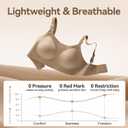 Nursing Bras for Breastfeeding Seamless Maternity Bra Wireless Pregnancy Sleep Bralette Natural Shape Support (Beige, L)