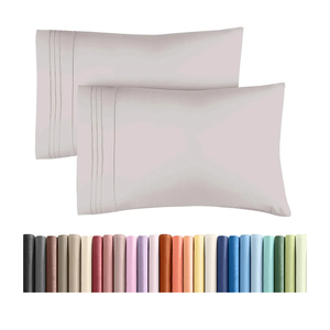 King Pillow Cases Set of 2 - Ultra Soft Hotel Quality Pillowcase Covers - Comfy, Cozy & Wrinkle Free - Shrinkage, Stain & Fade Resistant - Machine Washable Pillow Protectors - 2 Piece Set - Light Grey