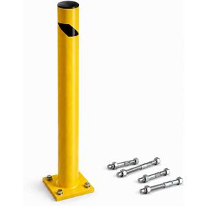 Crowd Control Warehouse Trafford 42-Inch Steel Bollard, Yellow