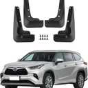 Mud Flaps Splash Guards for Toyota Highlander 2020-2026 Custom Fit All Weather Exterior Accessories（Not fit Grand Highlander）