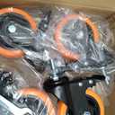 Caster Wheels,4 Inch Casters Set of 4,1/2"-13 x 1 (Screw Diameter 1/2", Screw Length 1.5") Threaded Stem Casters, Locking Industrial Swivel Castors Wheels for Furniture and Workbench Cart
