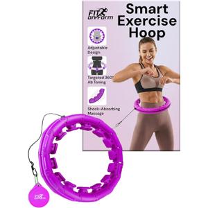 FIT ON FORM Infinity Weighted Hula Hoop for Adults Weight Loss, Smart Exercise Hola Circle Hoop for Women Abs Workout