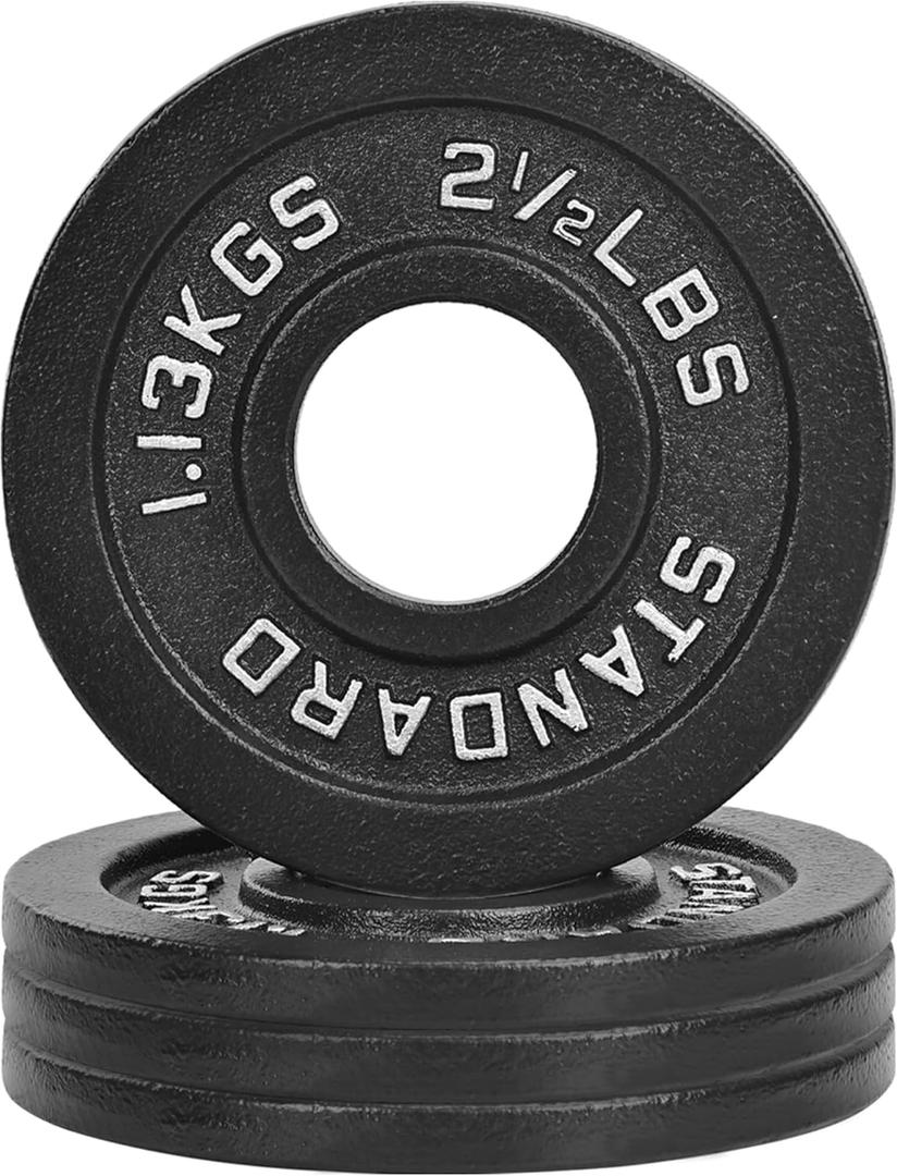 Fitvids 2-Inch Olympic Cast Iron Weight Plate for Strength Training & Weightlifting, Multiple Sizes