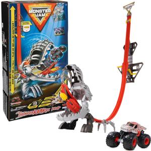 Monster Jam ThunderROARus Drop Playset with Exclusive Monster Truck, Over 6 Feet Tall, Lights & Sounds, Kids Dinosaur Toys for Boys and Girls Ages 4 and Up