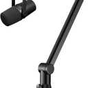 Mic Boom Arm Stand Compatible with Shure SM7B, MV7, Blue Yeti Mic, Fifine microphone, HyperX QuadCast Mic and Most Microphones, Premium Microphone Arm by YOUSHARES