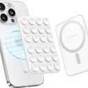 Klearlook Magnetic Suction Phone Mount for MagSafe Case, Removable Sticky Phone Grip Holder for Hands-Free Makeup/ Selfie/ Live Streaming/ Vlog for TikTok & Instagram Influencer/ Creator, Classic White