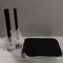 Side Table Sofa Tray for Couch Heavy Metal Base Swivel/Adjustable Height, Sofa Bed Bathroom Study TV Tray C Shaped End Table Food Snack Trays for Eating (11.8*15.7 in, Brown)