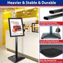 Sign Stand 11x17inch Pedestal Sign Holder Poster Stand 3Packs Adjustable Floor Standing Sign Holder with Heavy Duty Display Stand for Indoor Outdoor Business Store Sign Holders(Black)