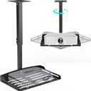 Universal Projector Ceiling Mount with Tray, Projector Mount Hidden Cable Routing, Height Adjustable up to 22.8 inches, Holds up to 11 lbs, Ideal for Home Theater and Office - Black