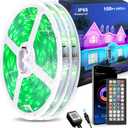 MuliVid 100FT Outdoor LED Strip Lights Waterproof (2 Rolls of 50ft) IP65 Led Strip Lights with Remote, RGB Color Changing Christmas Rope Lights for Outside