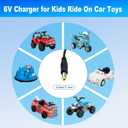 6V Charger for Kids Ride On Car Toys, 6 Volt Battery Charger for Flybar Bumper car/Wrangler SUV Kid Trax Dynacraft Toy Car Jeep ATV Quad (6v Battery Charger)