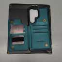 Vinich for Samsung Galaxy S25 Ultra Wallet Case with Card Holder, RFID Blocking Credit Slots Kickstand Shockproof Phone Cover Fit for Galaxy S25 Ultra 6.9" Bluish Green