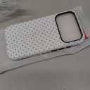 Jusy Compatible with MagSafe Polka Dot Case for iPhone 17 Pro, Cute Aesthetic Polka Dots Magnetic Phone Case, Soft TPU and Hard PC Protective Phone Cover for Women Girls (Matte) - White