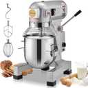 VEVOR Commercial Food Mixer 15Qt, Commercial Mixer with 3 Adjustable Speeds, 550W Dough Mixer,Commercial Stand Mixer with Stainless Steel Bowl