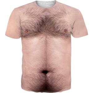 uideazone Mens Short Sleeve T-Shirt Casual 3D Creative Print Crewneck Graphic Tees (XXL)