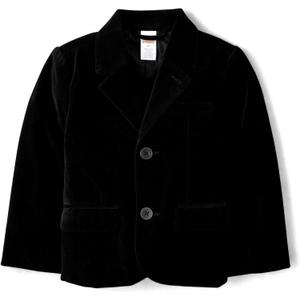 Gymboree Boys and Toddler Blazer (12-18 Months, Black/Black Velvet)