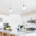 ALICE HOUSE 2 Packed 10-inch Gold Kitchen Island Pendant Lights, Hammered Glass, Modern Farmhouse Pendant Lighting, Brushed Brass Hanging Light Fixtures for Bathoom, Entryway and Hallway AL4202-P2