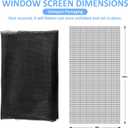 48"x102" Window Screen Mesh, Fiberglass Window Screen, Screen Door Mesh, Windows Screens and Screen Door Replacement, Patio Screen Mesh- Black