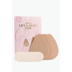 Perky Pear Original Lift & Shape Boob Tape [A-H Cups] - 2 Pairs of Boob Tape & 3 pairs Nipple covers (Beige, A-B)