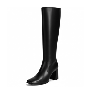 Vipost 3.35-inch Square Toe Knee High Boots for Women, Chunky Block Heel Tall Boots for Women with Side Zipper, Fashion Comfortable Long Fall Winter Boot 2025 Size  8