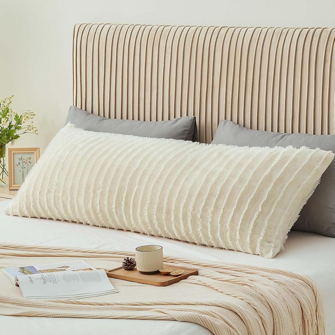 BEDELITE Body Pillow Cover with Zipper Closure, Decorative Boho Fleece Pillowcase 20 x 54 Inches, Luxury Fluffy Plush Long Body Pillow Pillowcase for All Seasons(Beige-Boho) BEDELITE Body Pillow Cover with Zipper Closure, Decorative Boho Fleece Pillowcase 20 x 54 Inches, Luxury Fluffy Plush Long Body Pillow Pillowcase for All Seasons(Beige-Boho)