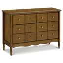 Namesake Liberty 6-Drawer Dresser in Natural Walnut, Fully Assembled, Greenguard Gold Certified, Smooth Glide, Adult and Child Nursery Dresser, Vintage/Apothecary Design