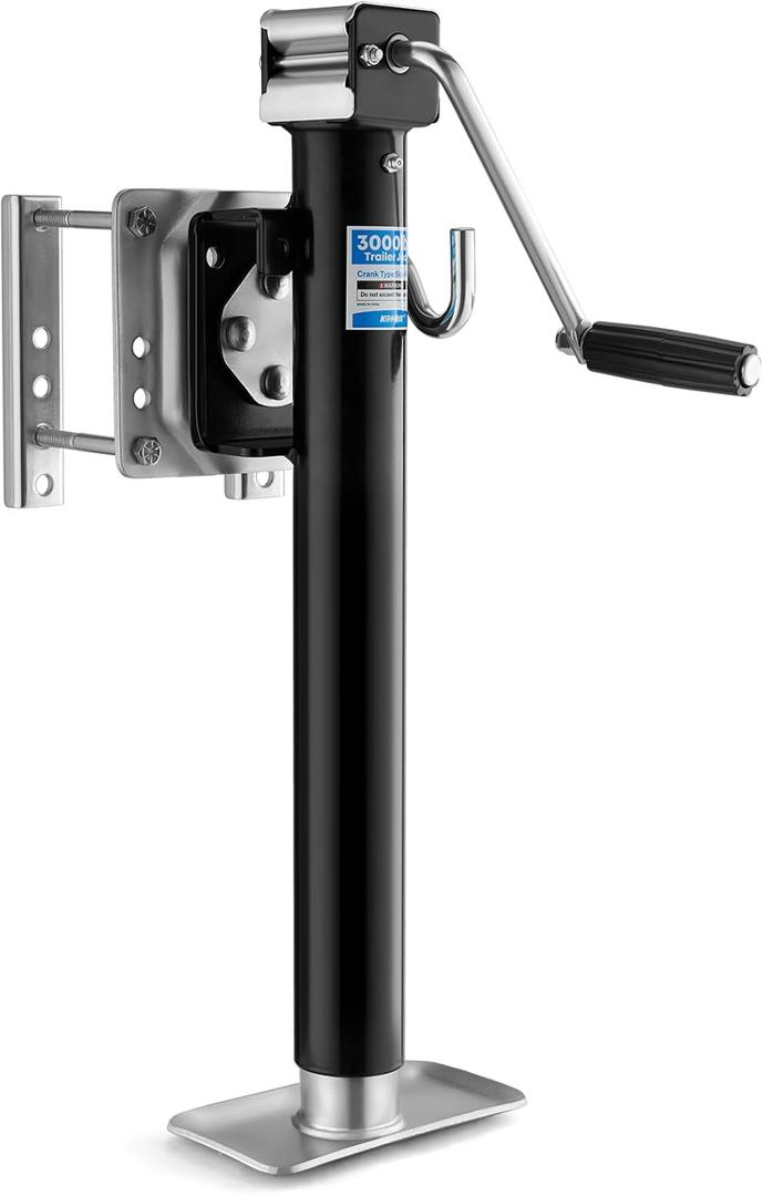 Kohree 3000 lbs Trailer Jack, Heavy Duty Bolt-on Low-Profile Small Swivel Trailer Tongue Jack with Ergonomic Handle for RV, Boat, Utility, Camping Trailer, 15" Vertical Travel