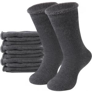 Sunew 4 Pairs Thermal Socks Skiing Snowboarding Hiking Mens Womens 7X Warmer Winter Crew Boot Socks