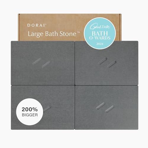 Dorai Home Stone Bath Mat for Bathroom – Large, Quick-Drying, Non-Slip Surface, Customizable Design, 22.3" L x 31.6" W x 0.6" H, Slate
