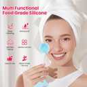 2 x 2 Packs Silicone Face Scrubber Exfoliator, Face Mask Brush Applicator, Facial Cleansing Brush, Pore Cleaning Brush, Pore Scrubber for Face