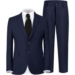 Boys Formal Suit 4 Pieces Set Ring Bearer Outfit Wedding Party Gentleman Tuxedo Dress Up Costume (M)