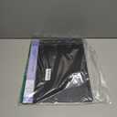 JJRING 11x14 Art Portfolio Folder with Plastic Sleeves, 24-Pocket Portfolio Binder Displaying 48 Pages, Presentation Book with Black Inner Paper for Artwork Storage, Black