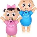 Poen 2 Pcs Inflatable Blow up Costume for Adult 96'' Baby Costume for Baby Shower Cosplay Gender Reveal Party
