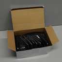 Hushee 100 Pcs Asian Soup Spoon Large Chinese Noodle Ramen Reusable Japanese Wonton Rice Dumpling Pho Spoon Bulk with Hook for Home Restaurant Kitchen (Black)