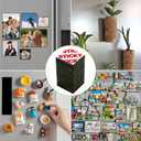 2 x 160mil Thickend Square Magnets Dots 3/4" x 3/4", Flexible Magnetic Tape with Adhesive Backing, Strong Magnetic for Whiteboard, Fridge, Crafts -36 Packs