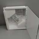 Bathroom Medicine Cabinet with Beveled Edge Mirrored Door 14 x 18 inch, Recessed or Surface Mount, with Adjustable Glass Shelves (Matt White)