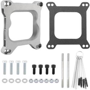 1932 3/4" Carburetor Gasket Adapter Kit 4Bbl To 4Bbl, Silver
