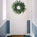 22inch Artificial Olive Wreath Olive Branch Greenery Wreath with Olive Fruit Front Door Wreaths for All Seasons for Wedding Wall Home Decor