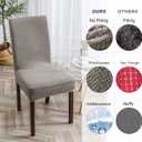 Genina Waterproof Chair Covers for Dining Room 6 Pack Kitchen Chair Covers Parson Dining Chair Slipcover,Taupe