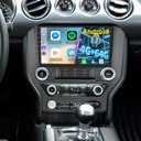 [4+64G] Car Radio for Ford Mustang 2015-2020 (Adapts to 3 Buttons Only), 9 inches Ford Mustang Android Touchscreen Stereo, Carplay&Android Auto/32 EQ Audio/Bluetooth/FM RDS/SWC