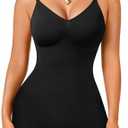 Irisnaya Women Slimming Bodysuits Shapewear Tops Tummy Control Body Shaper Spaghetti Strap Camisole Leotards Bodycon Jumpsuit, Size 3XL/4XL