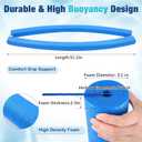 Pangda 4 Pack Foam Pool Noodles for Swimming 51.2” Extra Dense Jumbo Foam Swim Tubes with 2 Nylon Ropes, Hollow Core Floaties for Pool, Beach, Swim Training, Aerobics, and DIY Crafts