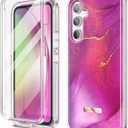 SURITCH for Samsung Galaxy A54 5G Case, [Built-in Anti-Scratch Screen Protector] 360 Full Body Protection Shockproof Rugged Bumper Phone Cover for Samsung A54 5G 6.4 Inch - Pinkish Purple