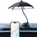 OUTXE Car Phone Umbrella for Sun, Suction Cup Phone Umbrella for iPhone/Android, 360Adjustable Cellphone Sun Shade for Car Dashboard, Vent