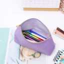 Corduroy Makeup Bag Solid Cosmetic Bag Brushes Organizer Travel Toiletry Zipper Pouch Storage Bag