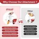 Slicer Shredder Attachment for Kitchen Aid Stand Mixer, Cheese Grater, Vegetable Shredder, Large Salad Machine with Vegetable Slicer, Salad Maker with 3 Blades, Dishwasher Safe