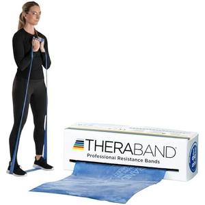 THERABAND Resistance Bands, 6 Yard Roll Professional Latex Elastic Band For Upper & Lower Body, Core Exercise, Physical Therapy, Pilates, Home Workouts, Rehab, Blue, Extra Heavy, Intermediate Level 2