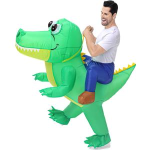 Inflatable Crocodile Costume for Adults - Funny Blow-Up Halloween Costume, Ride-on Alligator Costume for Women Men Halloween,Christmas Cosplay Party